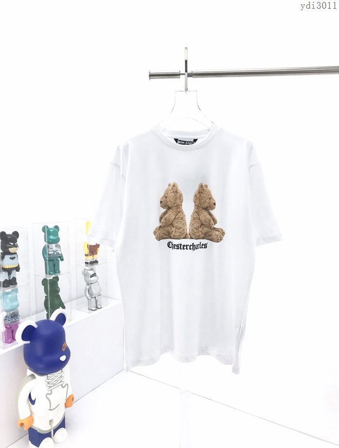 palmangels男裝 棕櫚天使2020秋冬新款背靠小熊字母印花圓領短袖T恤  ydi3011