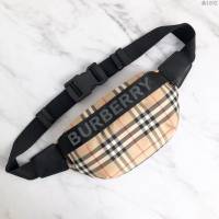 Burberry專櫃新款包包 巴寶莉vintage格紋合棉腰包胸包挎包  db1002