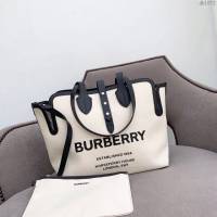 Burberry專櫃新款女包 巴寶莉新款購物袋 實用百搭帆布手提購物包  db1072