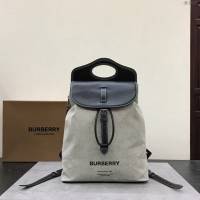 Burberry專櫃新款包包 巴寶莉棉麻混紡帆布手提雙肩背包  db1165