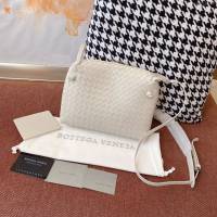 Bottega Veneta女包 寶緹嘉19新款編織胎皮郵差包 BV拉鏈繩結單肩斜挎女包 steny包  gxz1100