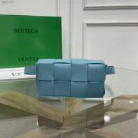 Bottega veneta高端女包 KF0015油畫藍色 寶緹嘉CAEESTTE腰包 BV經典款手工編織手包腰包胸包斜挎包  gxz1209