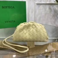 Bottega veneta高端女包 98061寬編織 寶緹嘉純手工編織羔羊皮女包 BV經典款小號編織雲朵包  gxz1403