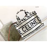 Celine專櫃2022秋季新款手提托特包 賽琳CABAS THAIS小號CELINE通體印花織物手袋 sldj2298