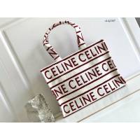 Celine專櫃2022新款字母托特包 賽琳CABAS THAIS大號通體印花織物購物袋 sldj2307