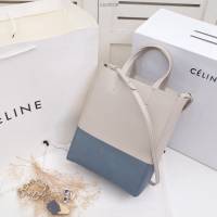 Celine女包 賽琳手提購物袋 Celine Cabas手掌紋水桶包  slyd2018