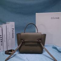 Celine女包 賽琳掌紋牛皮小號手提包 Celine belt bag鯰魚包 189003  slyd2032