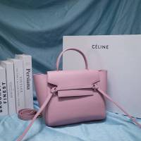 Celine女包 賽琳掌紋牛皮中號手提包 Celine belt bag鯰魚包 189153  slyd2046