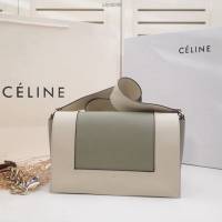 Celine女包 賽琳爆款 香味帶紋路進口小牛皮 CELINE FRAME BAG 可單肩可斜挎  slyd2056