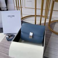 Celine女包 賽琳全新升級手搓紋系列 Celine box豆腐包 Celine單肩斜挎女包 78008  slyd2099