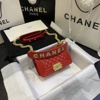 Chanel女包 67085# Chanel2020年新款羊皮包 手提金屬LoGo Chanel鏈條單肩斜挎小號包  djc3987