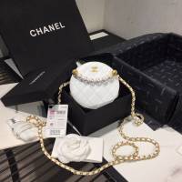 Chanel女包 AP0999 2020早春新款 Chanel小圓餅珍珠包  djc4027