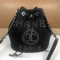 Chanel女包 57536 Chanel2020Ss新版抽繩包 Chanel春夏新品珍珠肩背包  djc4050