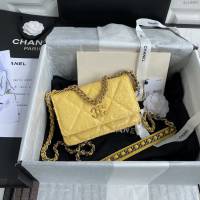 Chanel女包 香奈兒高版本20專櫃最新款小羊皮配珠片Woc包 Chanel高版本19系列小挎包  djc4063