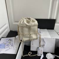 Chanel女包 香奈兒專櫃最新款鏈條包 Chanel羊皮抽繩水桶包 AS2314  djc4129
