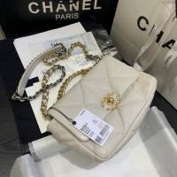 Chanel女包 香奈兒專櫃最新款大菱格豆腐包 Chanel19bag小號羊皮鏈條手提肩背女包 AS1160  djc4165