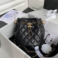 Chanel女包 香奈兒專櫃最新款水桶包 Chanel復古抽繩紐扣包 AS2057  djc4212