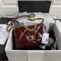 Chanel女包 香奈兒專櫃最新款皺紋油蠟皮19Bag Chanel菱格紋鏈條肩背斜挎女包 AS1160/1161  djc4233