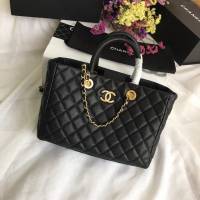 Chanel女包 香奈兒專櫃最新款購物小號手提包 Chanel菱格全皮肩背購物袋 57974  djc4256