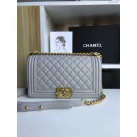 Chanel女包 香奈兒專櫃經典款單肩斜挎鏈條包 Chanel菱格羊皮BOY女包 67086  djc4297