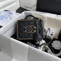 Chanel女包 香奈兒專櫃款手提肩背化妝盒子包 Chanel小號新款化妝包 AS1785  djc4331
