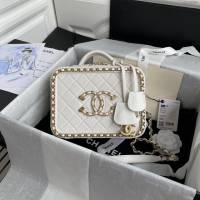 Chanel女包 香奈兒專櫃最新款手提肩背大號化妝包 Chanel化妝盒子包 AS93343  djc4350