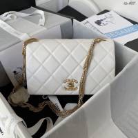 Chanel專櫃香奈兒22A新季新品高級手工坊 AS3387 2新季復古金鏈條口蓋包 djc4827