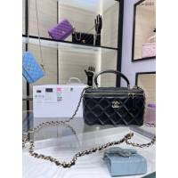 Chanel專櫃2022C新品內配小鏡子手提化妝小盒子 AP2199Y 香奈兒原廠皮小型收納盒女包 djc4888