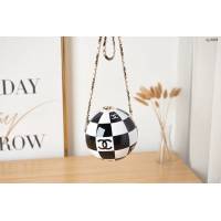 Chanel專櫃新款2023足球包球形硬式晚宴包 AS3716 香奈兒球形晚宴包 djc5299
