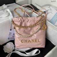 Chanel專櫃新款23S購物包 AS3980 香奈兒經典黑色款迷你版mini22bag手袋 djc5377