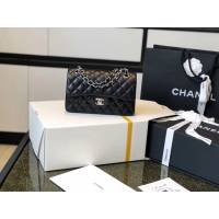 Chanel專櫃全新至尊版本CF鏈條斜挎女包 香奈兒經典原廠皮手袋中號口蓋包 djc6701