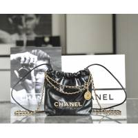 Chanel專櫃新款黑金鏈條女包 香奈兒春夏系列火爆珍珠鏈條Mini22bag djc6771