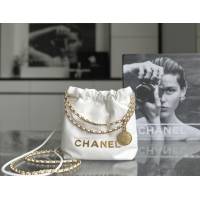 Chanel專櫃新款白/金鏈條女包 香奈兒春夏系列火爆珍珠鏈條Mini22bag djc6772