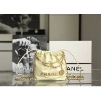 Chanel專櫃新款小雞黃鏈條女包 香奈兒春夏系列火爆珍珠鏈條Mini22bag djc6776