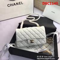 香奈兒CHANEL升級版A1116 進口小羊皮金銀鏈條斜背包 DSC1145