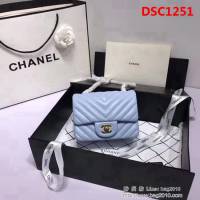 香奈兒CHANEL 升級版V線1115小羊皮肩背斜跨鏈條包 DSC1251