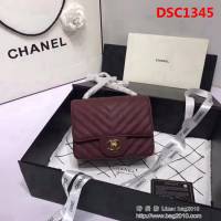 香奈兒CHANEL 升級版V線1115進口球紋皮肩背斜跨鏈條包 DSC1345