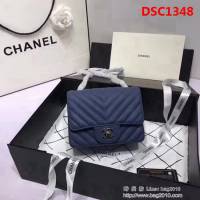 香奈兒CHANEL 升級版V線1115進口球紋皮肩背斜跨鏈條包 DSC1348