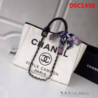 香奈兒CHANEL 18早春 度假系列 最新最火爆大號帆布沙灘包手提購物袋 DSC1450