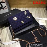 香奈兒CHANEL 2018最新款WOC 布與皮徽章包經典時尚款 正品開模休閒百搭19550 DSC1462