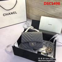 香奈兒CHANEL 升級版V線1115進口小羊皮全新經典單肩斜挎鏈條包 DSC1498