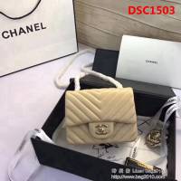 香奈兒CHANEL 升級版V線1115進口小羊皮全新經典單肩斜挎鏈條包 DSC1503