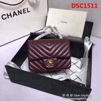 香奈兒CHANEL 升級版V線1115進口小羊皮全新經典單肩斜挎鏈條包 DSC1511