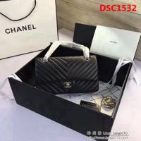 香奈兒CHANEL 升級版V線1112進口小羊皮全新經典單肩斜挎鏈條包 DSC1532