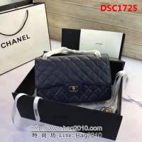 香奈兒CHANEL 升級版A1113全新經典小羊皮金銀鏈條單肩斜挎包 DSC1725