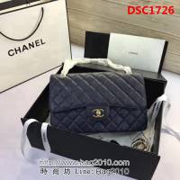 香奈兒CHANEL 升級版A1113全新經典小羊皮金銀鏈條單肩斜挎包 DSC1726