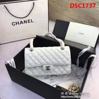 香奈兒CHANEL 升級版A1112全新經典小羊皮金銀鏈條單肩斜挎包 DSC1737