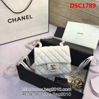 香奈兒CHANEL 升級版A1115全新經典小羊皮金銀鏈條單肩斜挎包 DSC1789