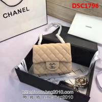 香奈兒CHANEL 升級版A1115全新經典小羊皮金銀鏈條單肩斜挎包 DSC1796