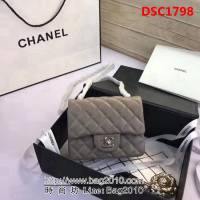 香奈兒CHANEL 升級版A1115全新經典小羊皮金銀鏈條單肩斜挎包 DSC1798